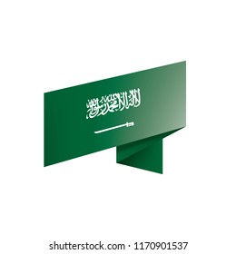 Saudi Arabia flag, vector illustration on a white background