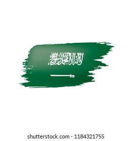 Saudi Arabia flag, vector illustration on a white background.