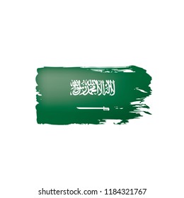 Saudi Arabia flag, vector illustration on a white background.