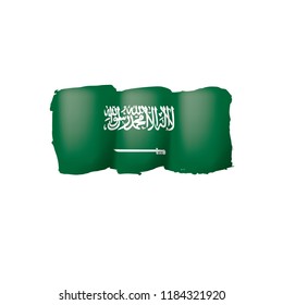 Saudi Arabia flag, vector illustration on a white background.