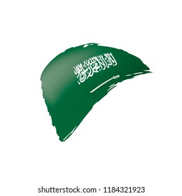 Saudi Arabia flag, vector illustration on a white background.
