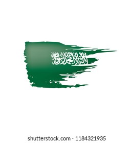 Saudi Arabia flag, vector illustration on a white background.