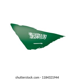 Saudi Arabia flag, vector illustration on a white background.