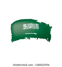 Saudi Arabia flag, vector illustration on a white background.