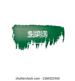 Saudi Arabia flag, vector illustration on a white background.