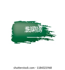 Saudi Arabia flag, vector illustration on a white background.