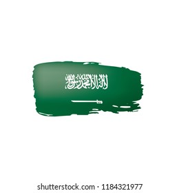 Saudi Arabia flag, vector illustration on a white background.