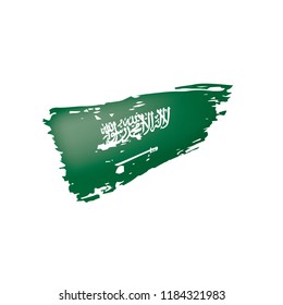 Saudi Arabia flag, vector illustration on a white background.