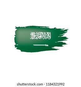 Saudi Arabia flag, vector illustration on a white background.