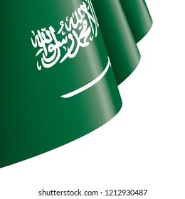 Bandera de Arabia Saudita, ilustración vectorial en fondo blanco