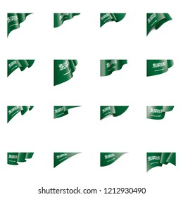 Saudi Arabia flag, vector illustration on a white background