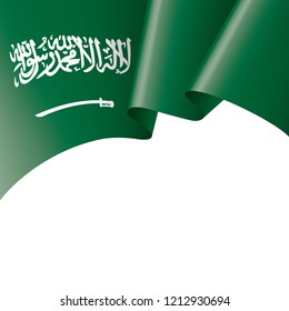 Saudi Arabia flag, vector illustration on a white background