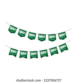 Saudi Arabia flag, vector illustration on a white background