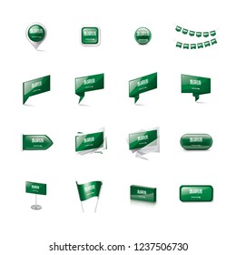 Saudi Arabia flag, vector illustration on a white background