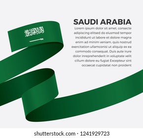 Saudi Arabia flag, vector illustration on a white background
