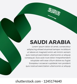 Saudi Arabia flag, vector illustration on a white background