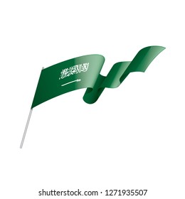 Saudi Arabia flag, vector illustration on a white background