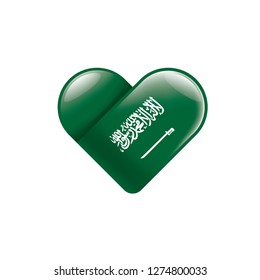 Saudi Arabia flag, vector illustration on a white background