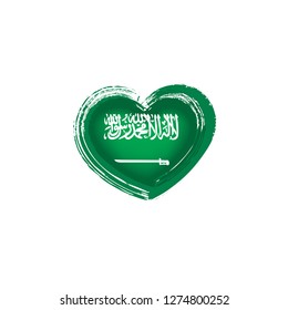 Saudi Arabia flag, vector illustration on a white background
