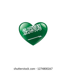 Saudi Arabia flag, vector illustration on a white background