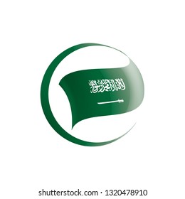 Saudi Arabia flag, vector illustration on a white background