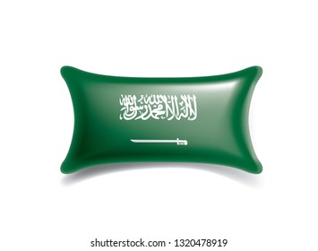 Saudi Arabia flag, vector illustration on a white background