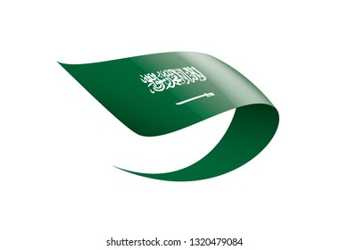 Saudi Arabia flag, vector illustration on a white background