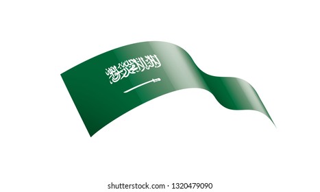 Saudi Arabia flag, vector illustration on a white background