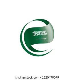 Saudi Arabia flag, vector illustration on a white background