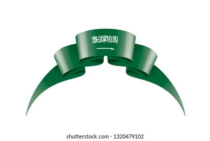 Saudi Arabia flag, vector illustration on a white background