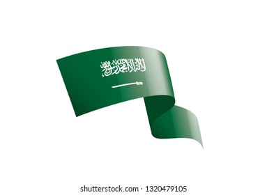 Saudi Arabia flag, vector illustration on a white background