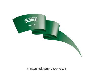 Saudi Arabia flag, vector illustration on a white background