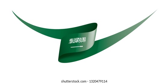 Saudi Arabia flag, vector illustration on a white background