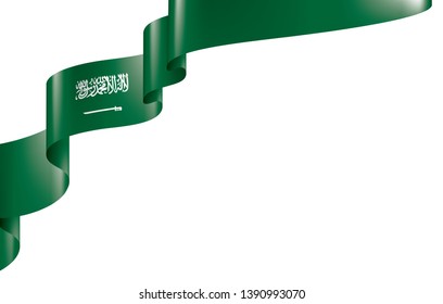 Saudi Arabia flag, vector illustration on a white background