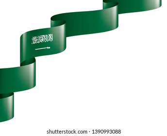 Saudi Arabia flag, vector illustration on a white background