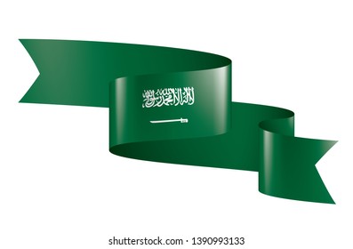 Saudi Arabia flag, vector illustration on a white background