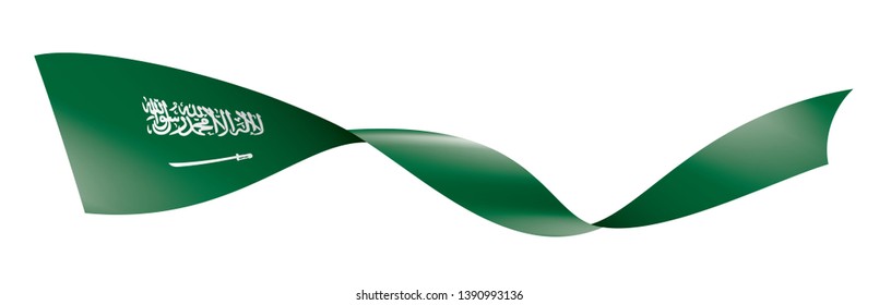 Saudi Arabia flag, vector illustration on a white background