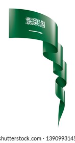 Saudi Arabia flag, vector illustration on a white background