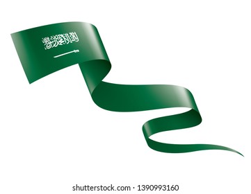 Saudi Arabia flag, vector illustration on a white background