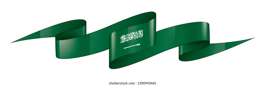 Saudi Arabia flag, vector illustration on a white background