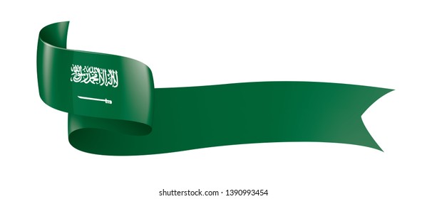 Saudi Arabia flag, vector illustration on a white background