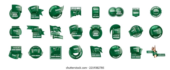 Saudi Arabia flag, vector illustration on a white background