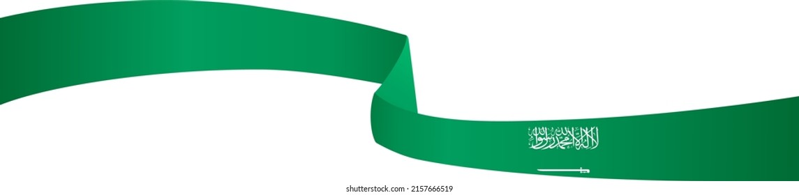 Saudi-Arabien Flaggenwelle einzeln auf png oder transparentem Hintergrund,Symbol Saudi-Arabien. Vektorgrafik