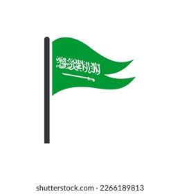 Arabia Saudita marca el conjunto de iconos, símbolo del símbolo del vector del día de la independencia de Arabia Saudita