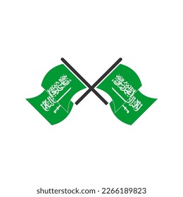 Saudi Arabia flags icon set, Saudi Arabia independence day icon set vector sign symbol