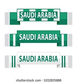 saudi arabia football or soccer scarfs set