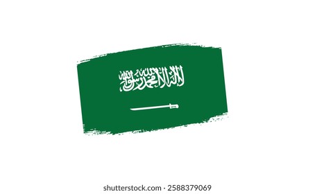 Saudi Arabia - grunge style vector illustration. Flag of Saudi Arabia 