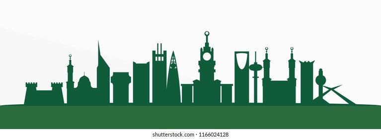 Saudi Arabia Independence Day. 23rd September. The Arabic: National Day. Vector illustration. Eps 10.