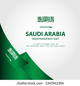 Saudi Arabia Independence Day Flag Vector Template Design Illustration