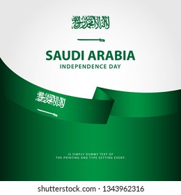 Saudi Arabia Independence Day Flag Vector Template Design Illustration